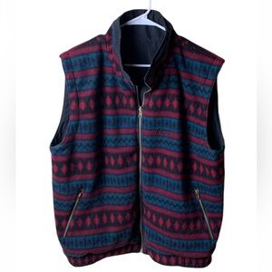 NORDICA Reversible Black / Blue-Red Full Zip Vest - Size L